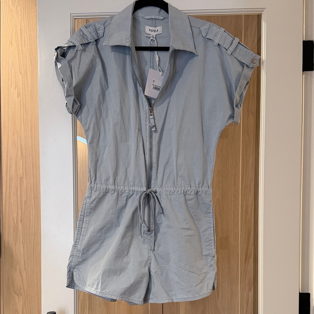 NWT PISTOLA Light Blue romper size xs